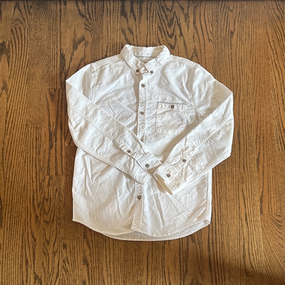 Zara Kids White Button-Down Shirt